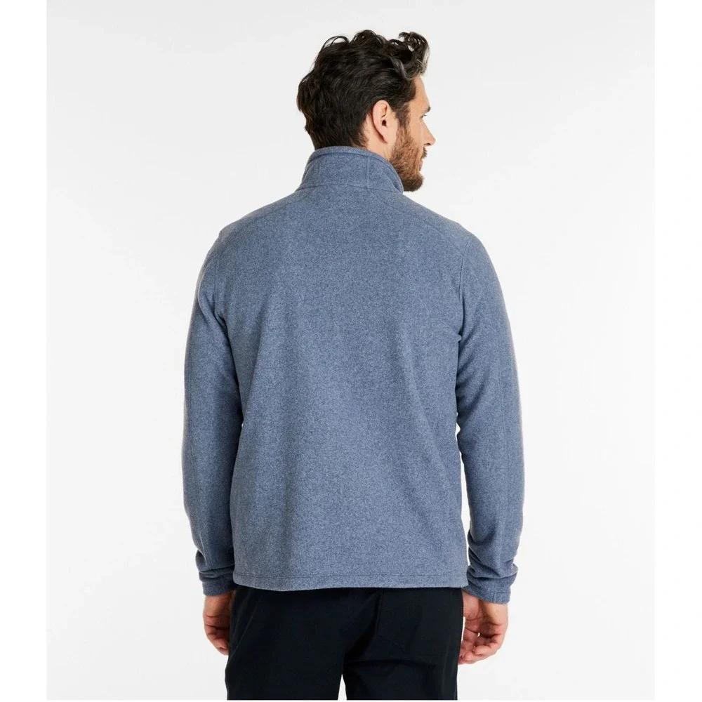LL‎ Bean Trail Fleece Quarter Zip Pullover Lightweight Sweater L Gray Outdoor